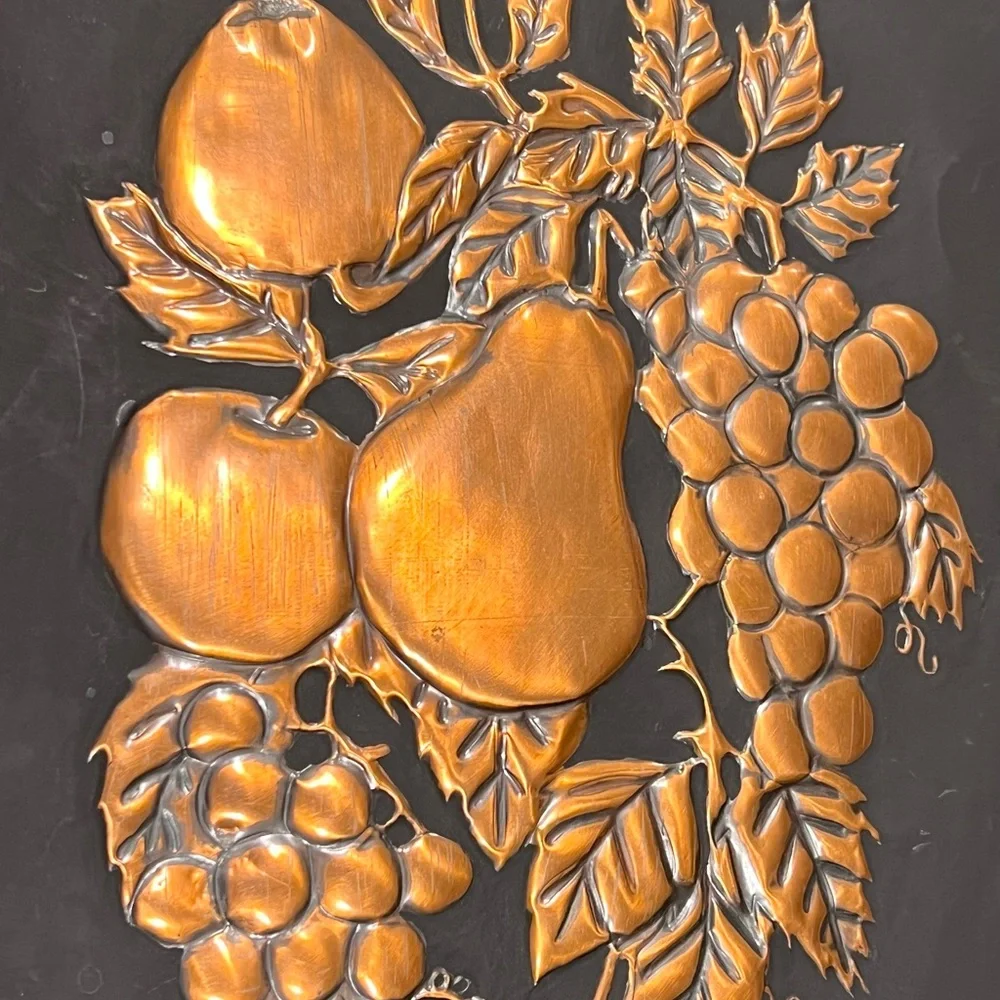 Copper Etched Art Piece - Unique, Handmade, Vintage Copper Hanging Wall Art - Picture 3 of 6